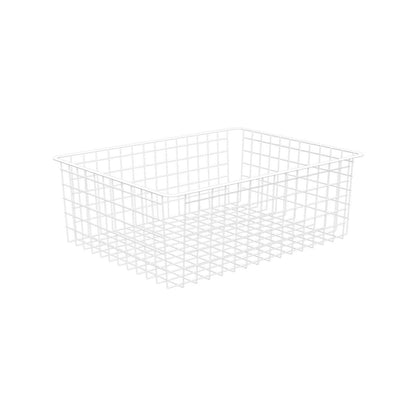 Flexi Storage Wire Basket 185mm White Steel Medium Ventilated