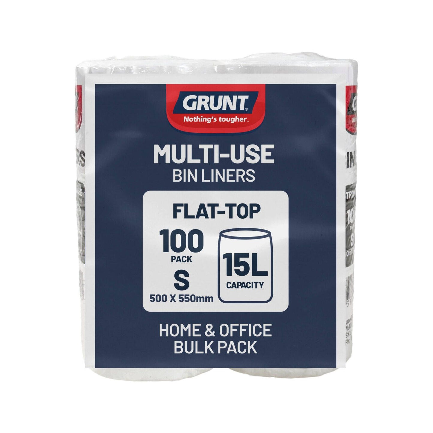 Grunt Multi Purpose Rubbish Bags - 15L - 100 Pack - White