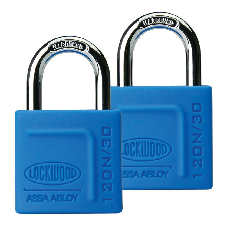 Lockwood 120N Series 30mm Solid Brass Padlock with Silicone Cover - 2 Pack