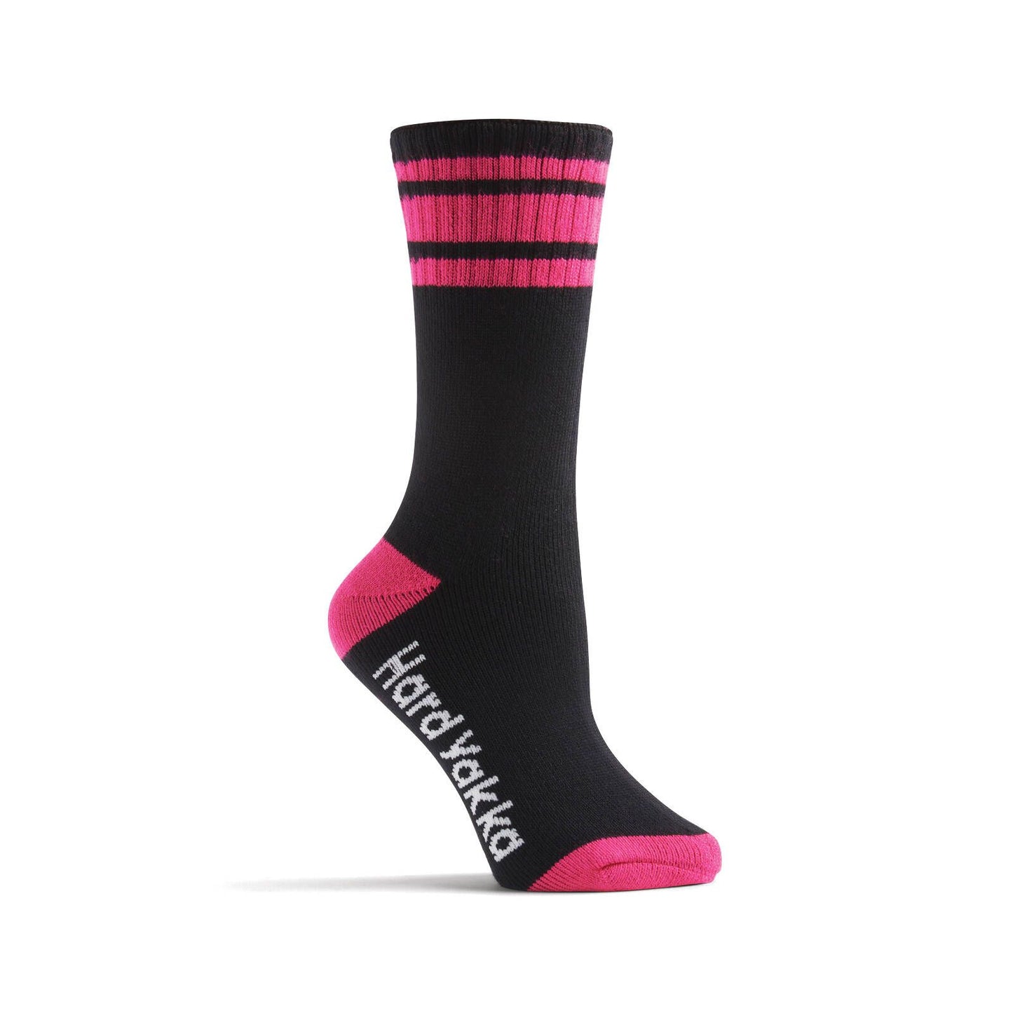 Hard Yakka Bamboo Work Socks - Women’s - 3 Pack - Size 3-8 - Black/Pink