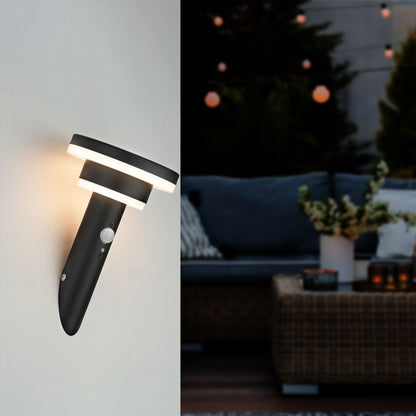 Arlec Solar LED Wall Light - 26cm - 400lm - Black