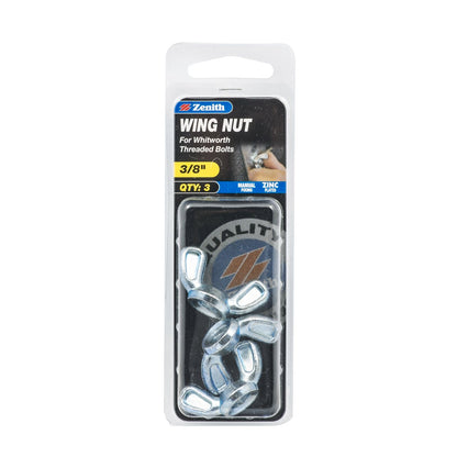 Zenith Wing Nut - 3/8" - 3 Pack