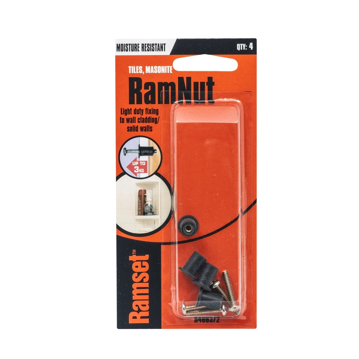 Ramset Ramnut Anchor - 1/8" x 4mm - 4 Pack