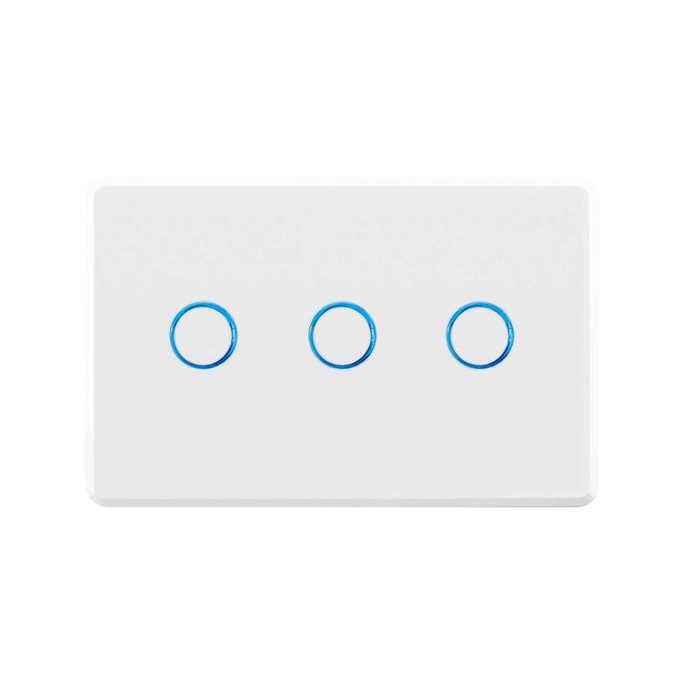 Deta Touch Activated Triple Gang Light Switch White