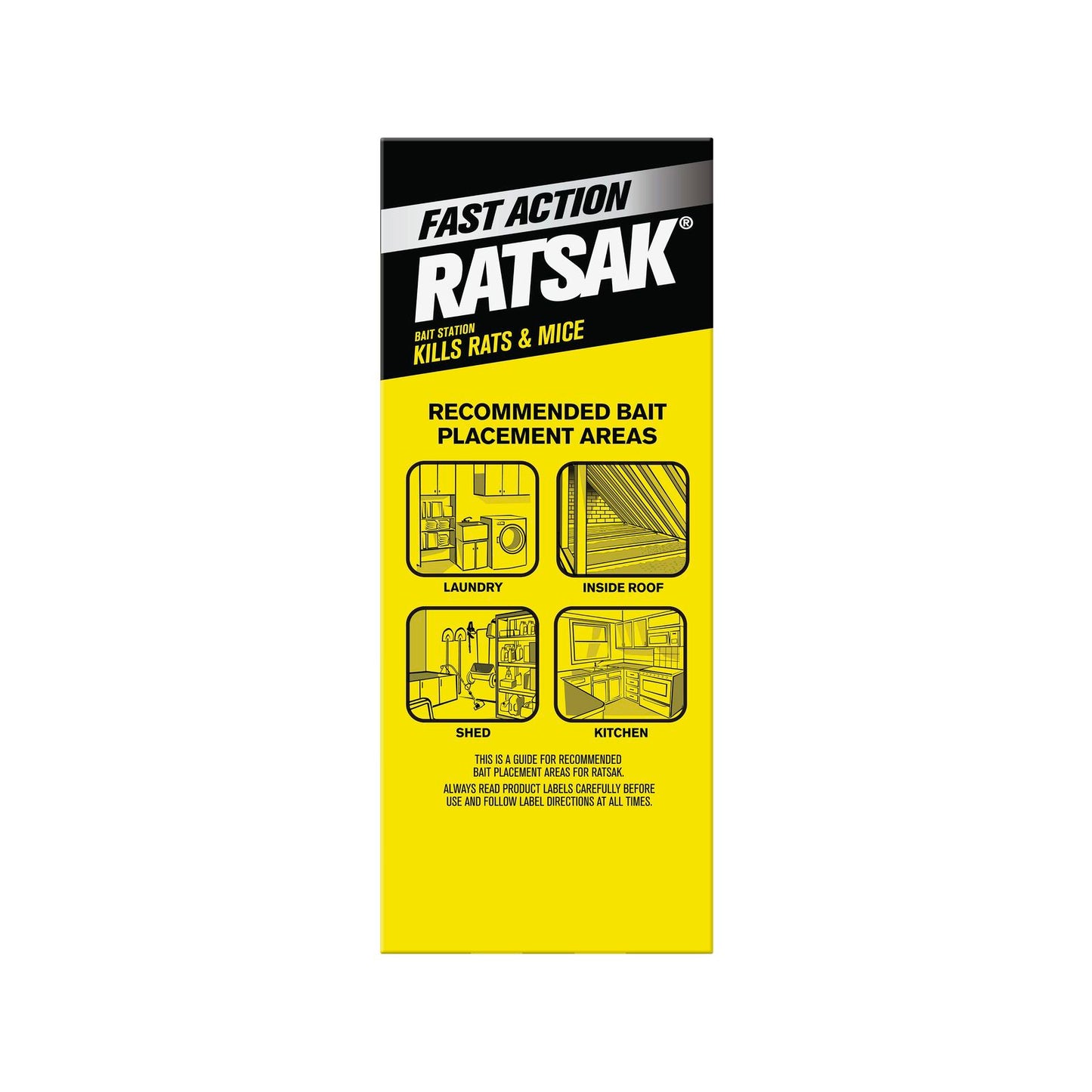 RATSAK Fast Action Bait Station - 200g - 4 Pack