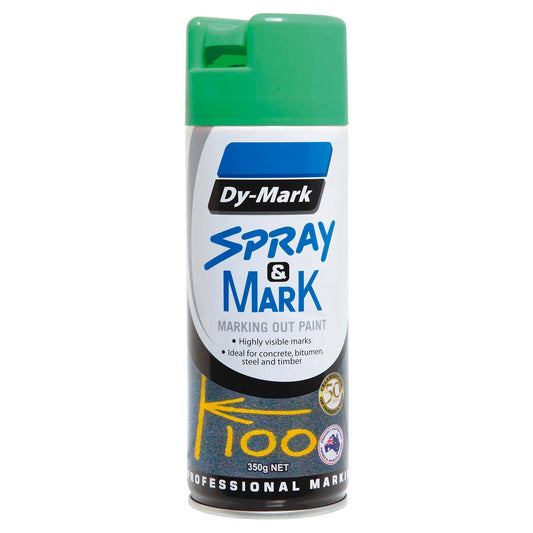 Dy-Mark Fluoro Green Spray Mark Paint - 350g