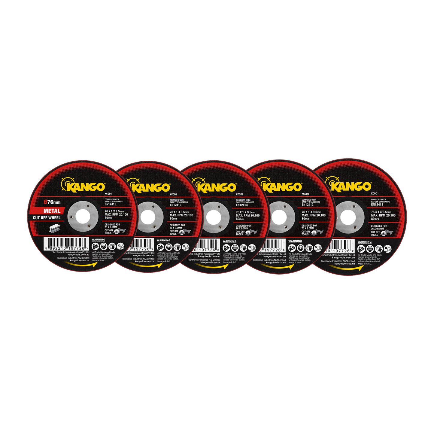 Kango Abrasive Cut Off Disc - 76mm - 5 Pack