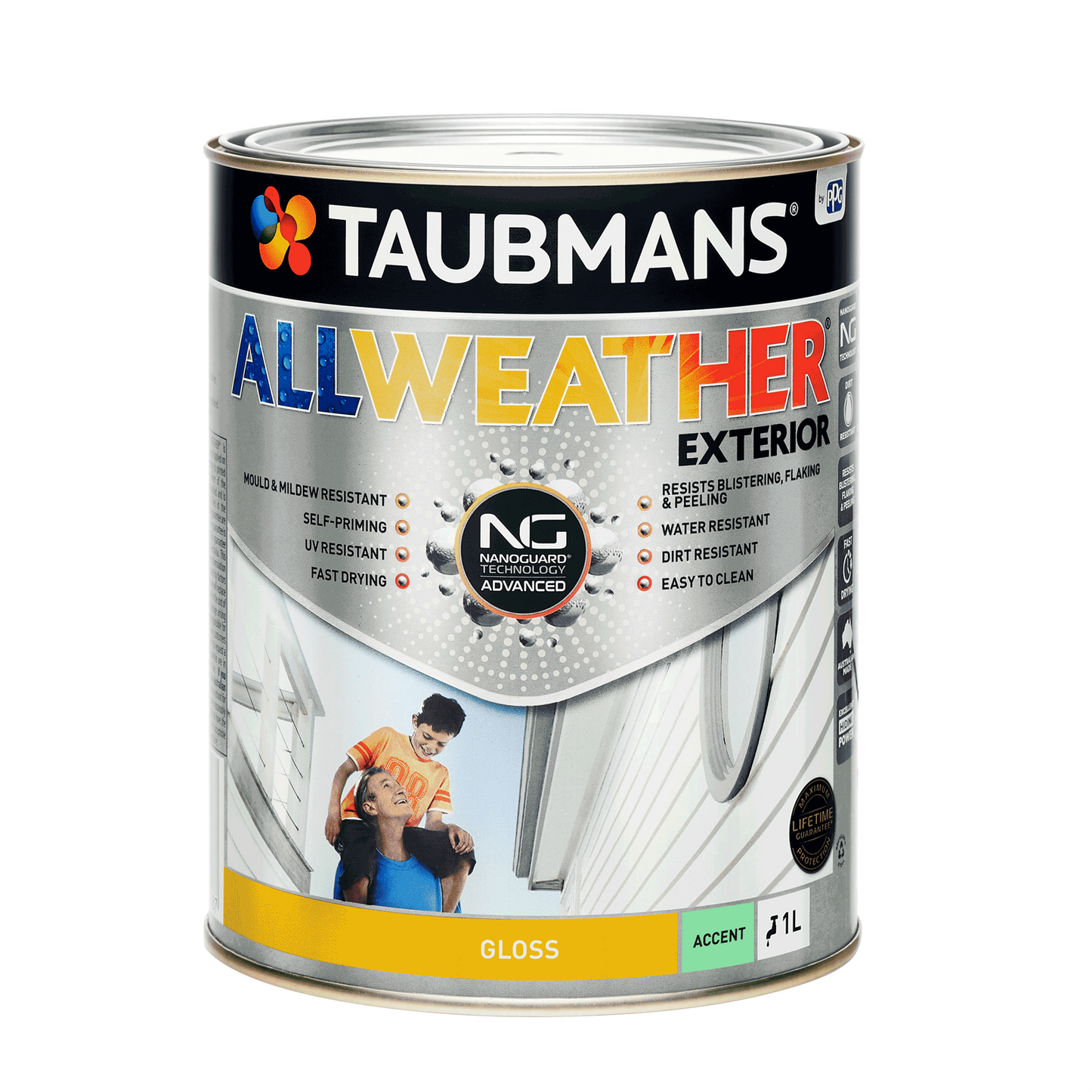 Taubmans All Weather Exterior Paint - 1L - Accent - Gloss