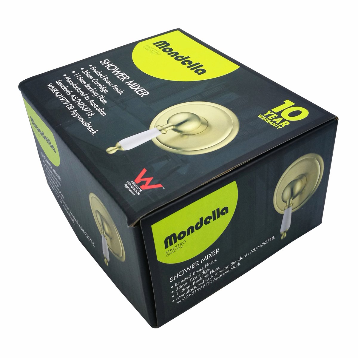 Mondella Brass Shower Mixer 35mm Cartridge Brushed Finish Luxury