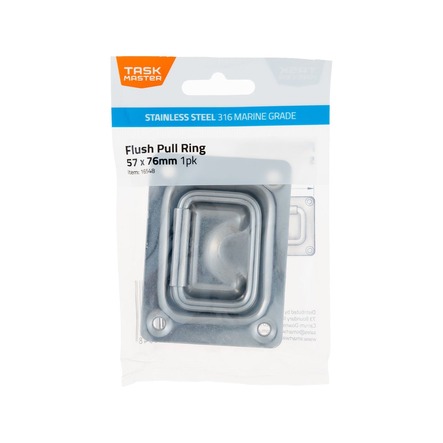 Taskmaster Flush Pull Ring - 57 x 76mm