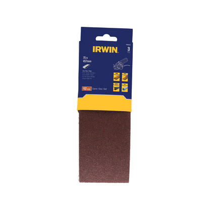 Irwin Sanding Belt - 75 x 457mm - 40 Grit - 3 Pack