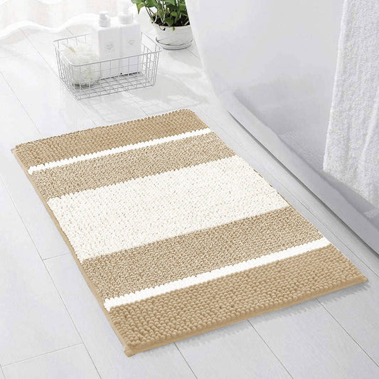 Barelli Chenille Bath Mat 80 x 50cm Latte
