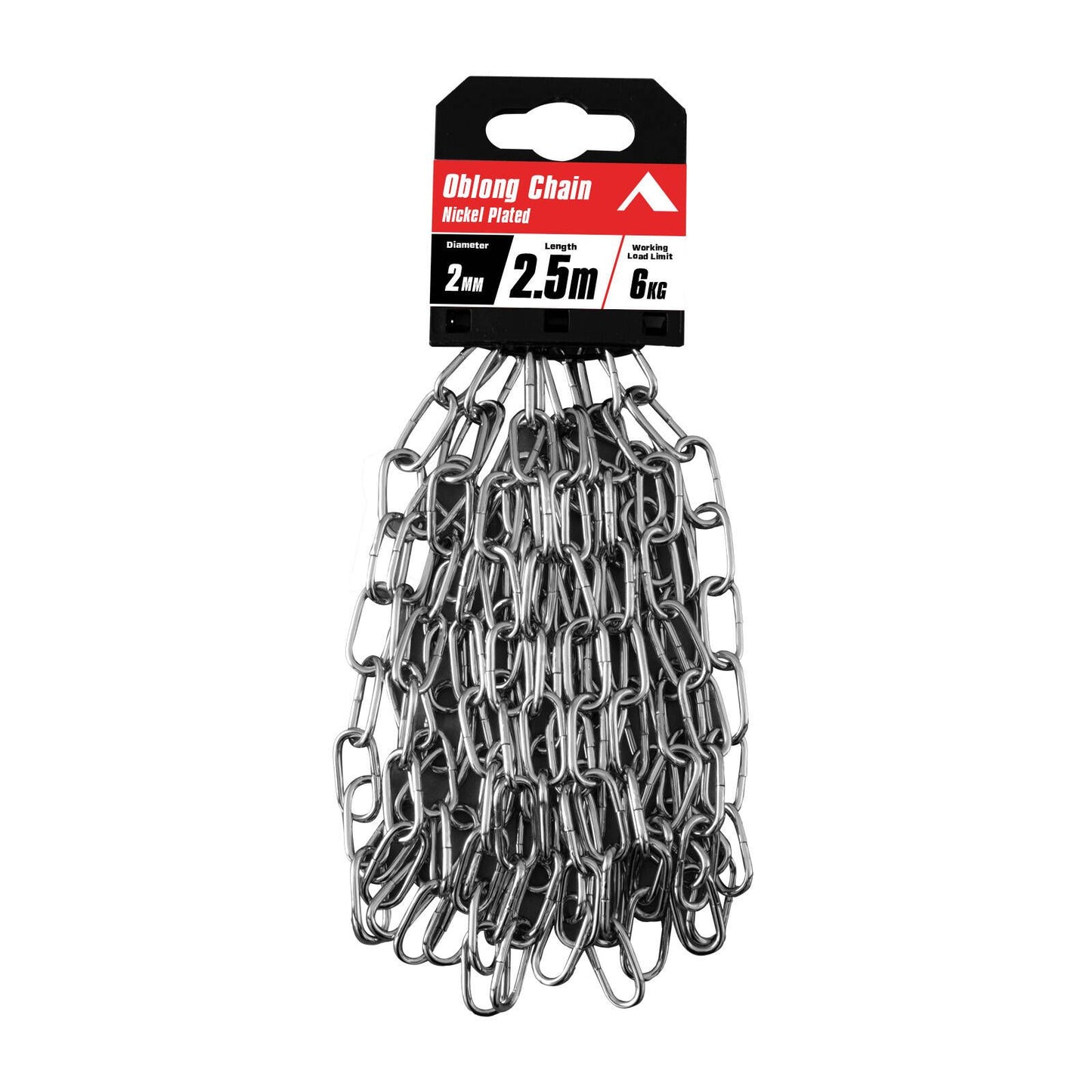 Pinnacle Nickel Plated Oblong Chain - 2mm x 5m - 6kg