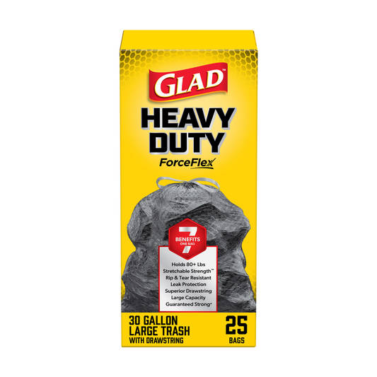 Glad 113L Heavy Duty ForceFlex Garbage Bags - 25 Pack