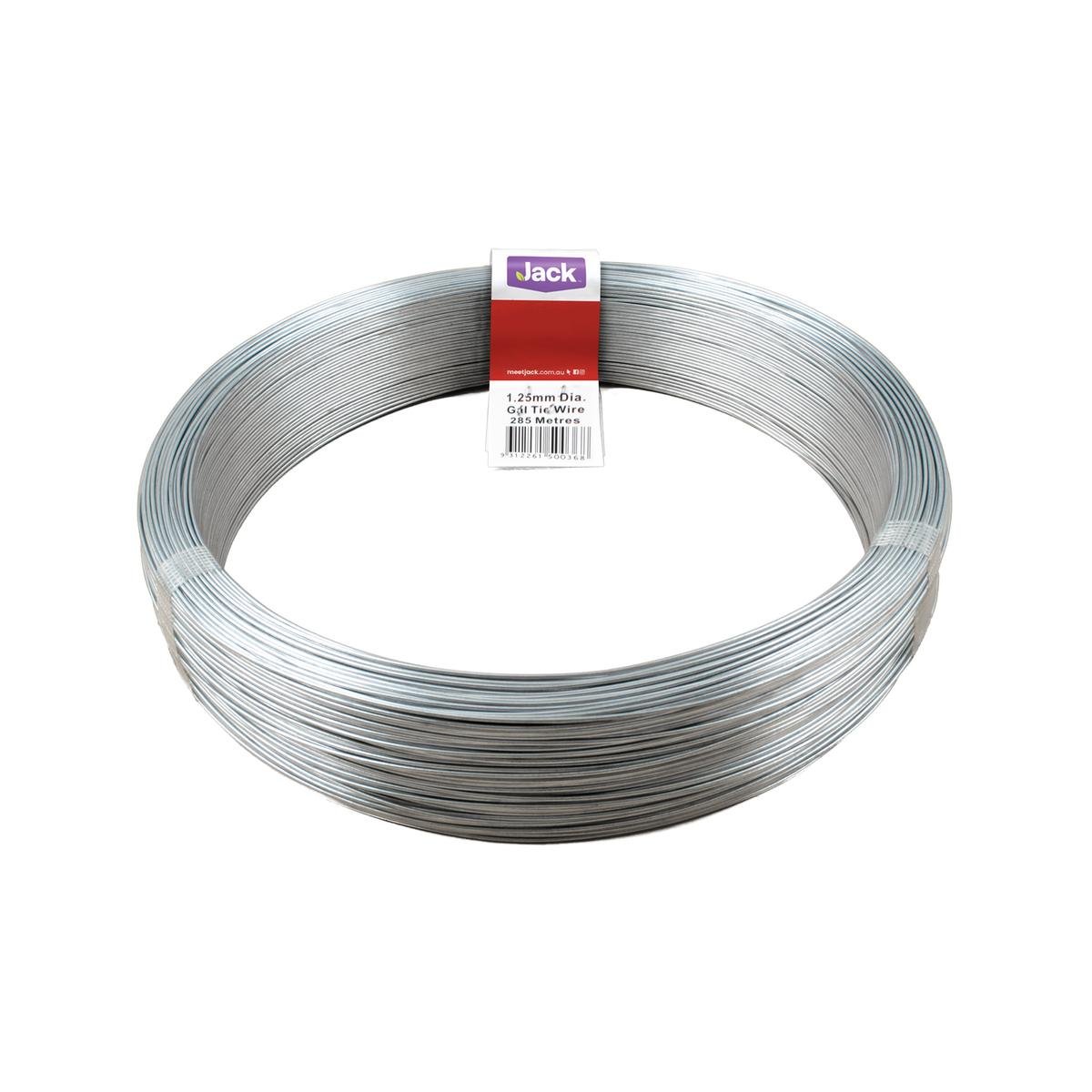Jack Tie Wire - 1.25mm x 285m - Galvanised - Soft and Easy to Use