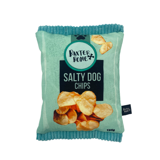 Baxter Bone Salty Dog Chips Pet Toy