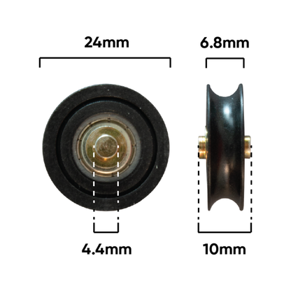 Rolltrak Concave Roller - 24mm - Acetal - 12kg