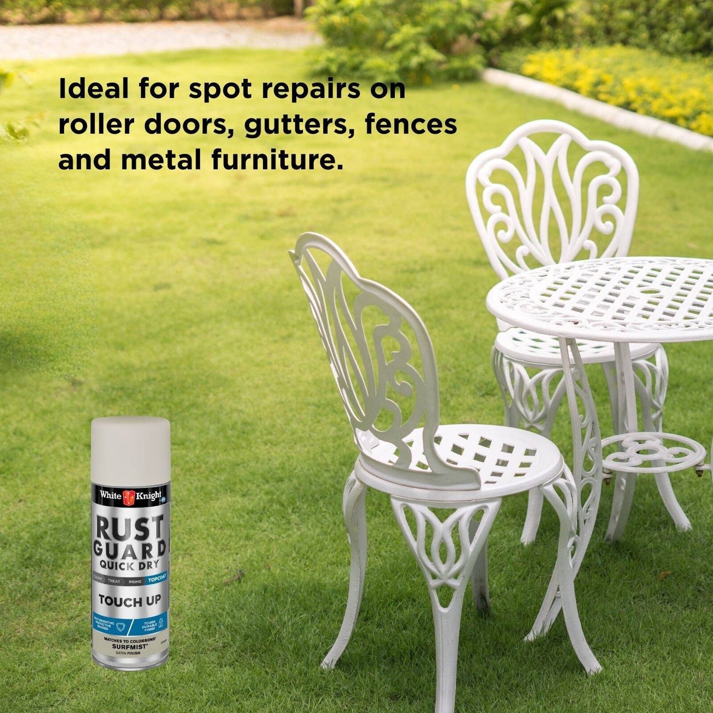 White Knight Rust Guard Spray Paint - 300g - Surfmist