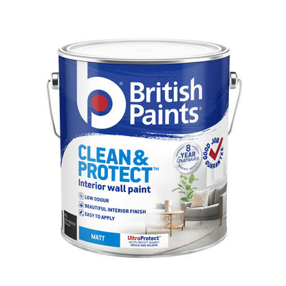 British Paints Black Matt Interior Paint - 4L
