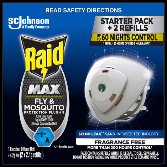Raid Max Fly and Mosquito Electronic Plug In - 100 x 150mm