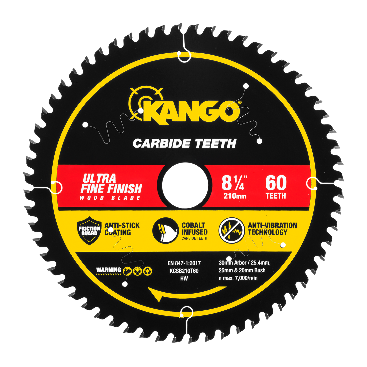 Kango Wood Mitre Saw Blade - 210mm - 60T
