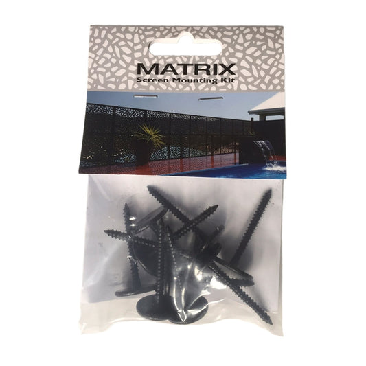 Jack Matrix Screen Mounting Kit - 10 Pack - Steel - Charcoal Colour