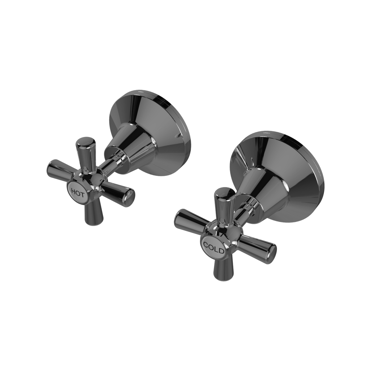 Ezyfix Classic Wall Tap Assemblies - 190mm - Brass - Chrome Finish
