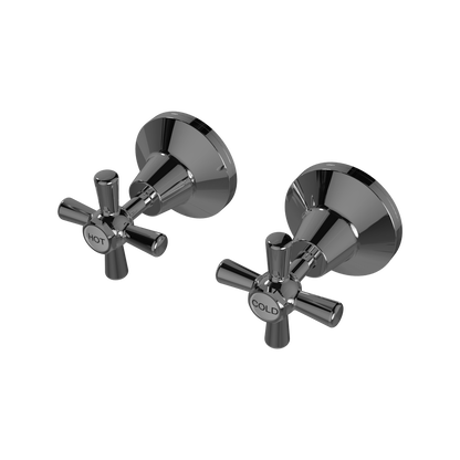 Ezyfix Classic Wall Tap Assemblies - 190mm - Brass - Chrome Finish