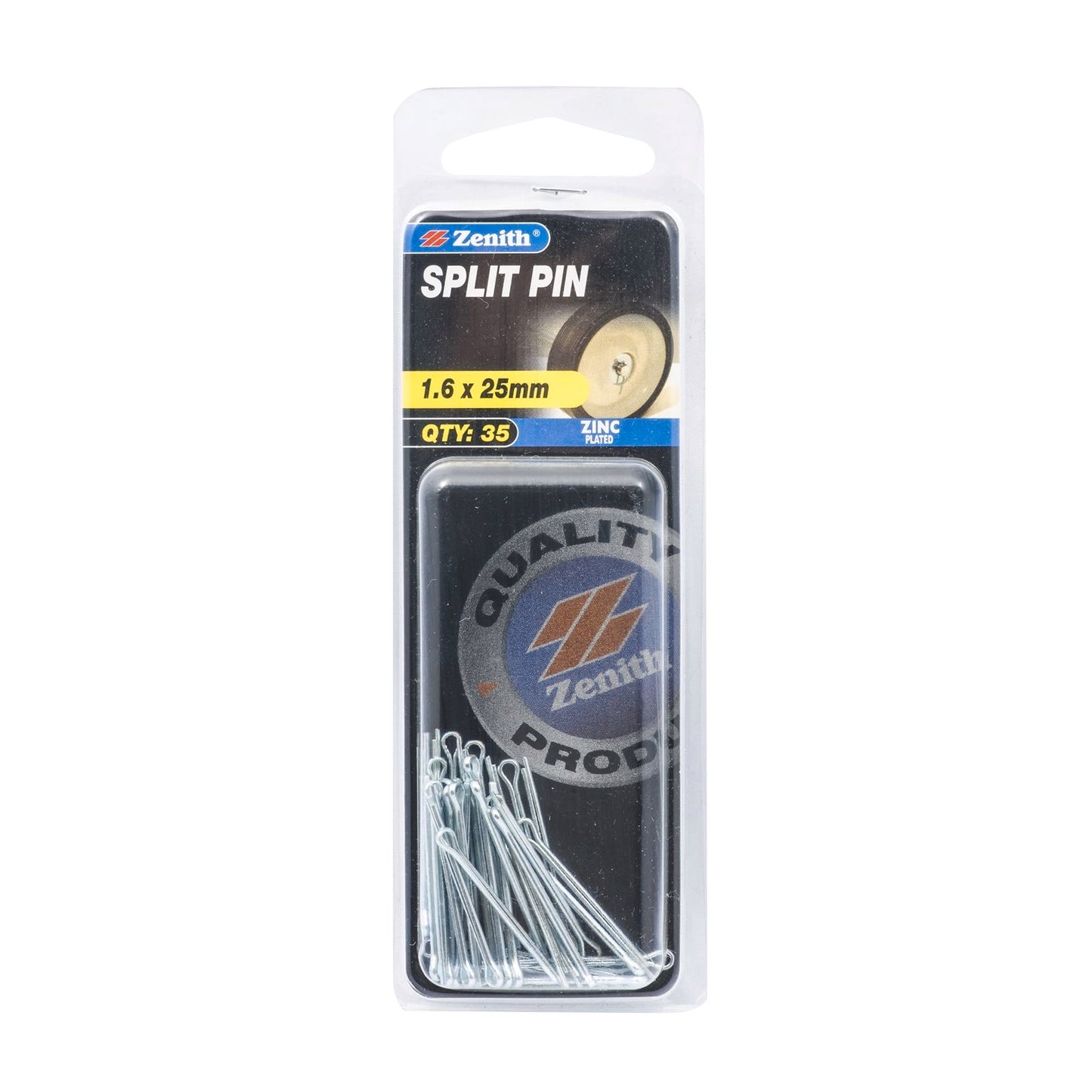 Zenith Split Pins - 1.6 x 25mm - 35 Pack
