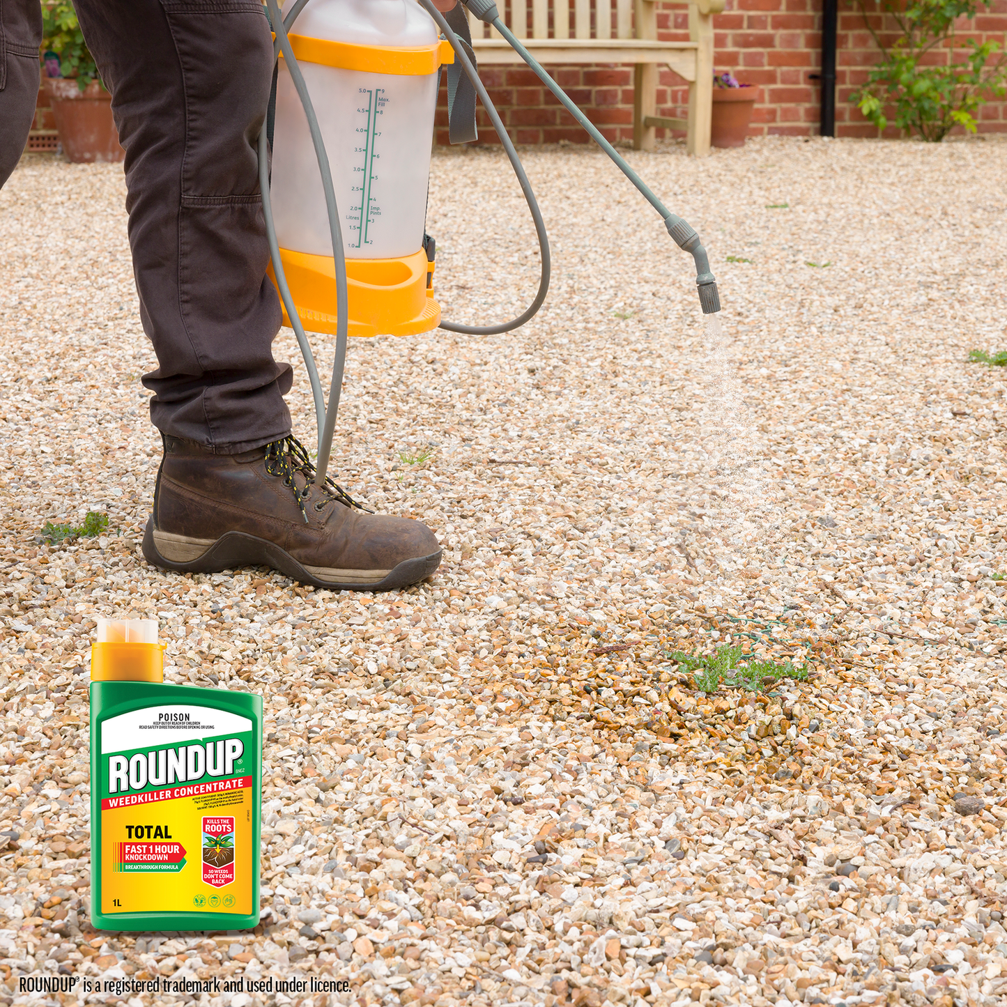 Roundup Total Weedkiller Concentrate - 1L