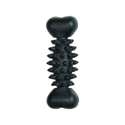 Gladiator Black Rubber Bone Dog Toy