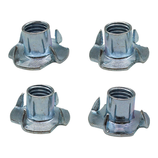 M10 Zinc Plated T Nuts - 25mm x 14mm - 4 Pack