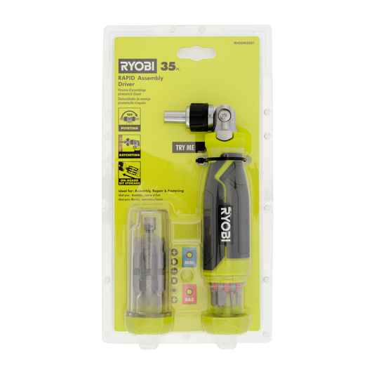 Ryobi Quick Change Ratcheting Driver - 35 Piece