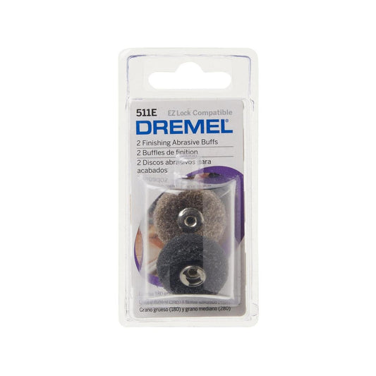 Dremel Ez Lock 23.8mm Finishing Abrasive Buffs 180 & 280 Grit 2 Pack