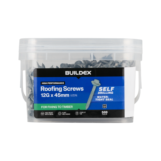 Buildex Cladding Screws - 12g x 45mm - 500 Pack