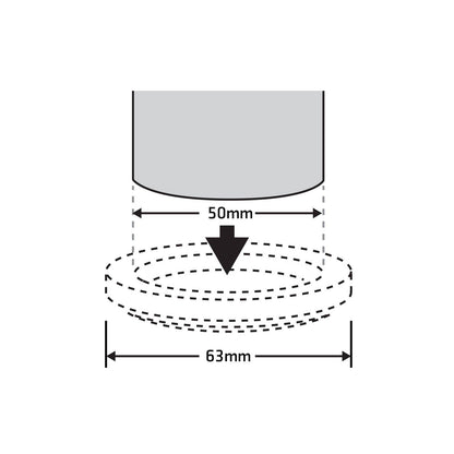 Surface Gard Brown Round Carpet Base Castor Cups - 51mm - 4 Pack