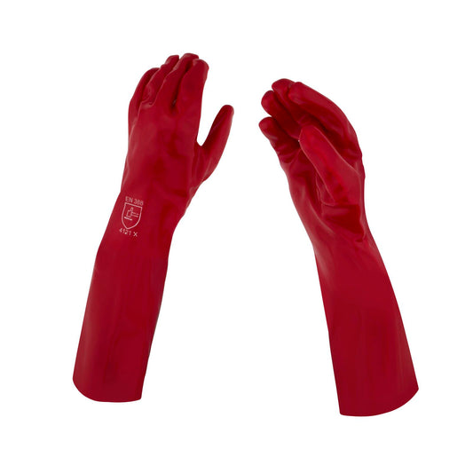 Craftright Long Red PVC Gloves - 45cm