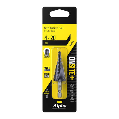 Alpha Onsite Step Tip Step Drill 4-20mm