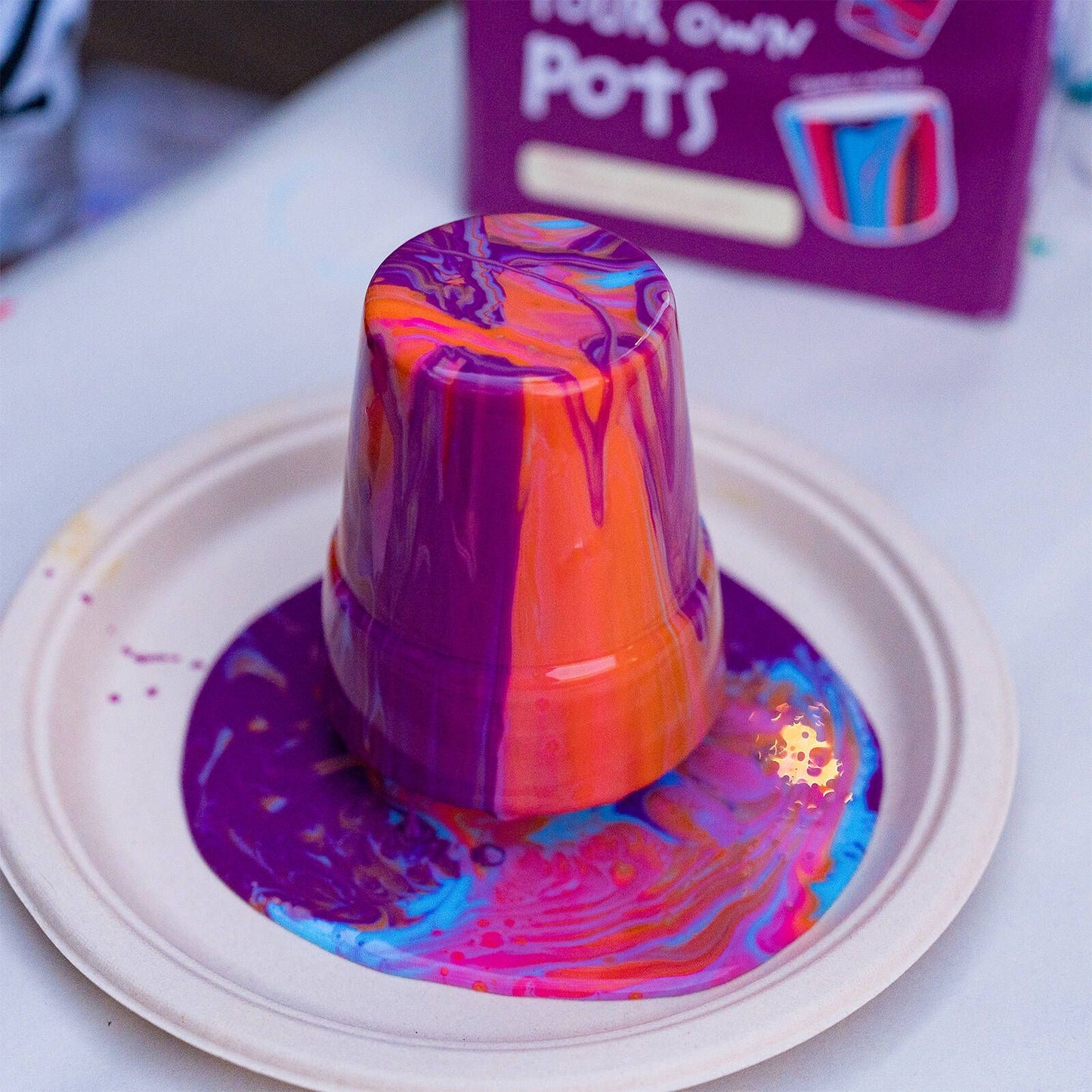 Crafted Paint Your Own Pot - 2 Pack - 15cm