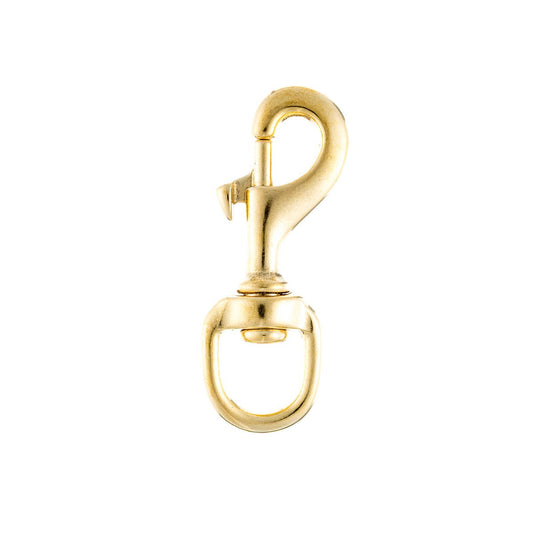 Dura Loc Snap Hook - 15 x 80mm - Brass - Round Swivel Head