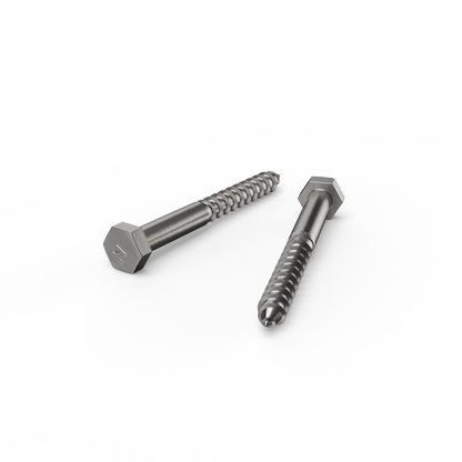 Zenith Stainless Steel 304 Hex Head Coach Screws - M10 x 100mm - 12 Pack
