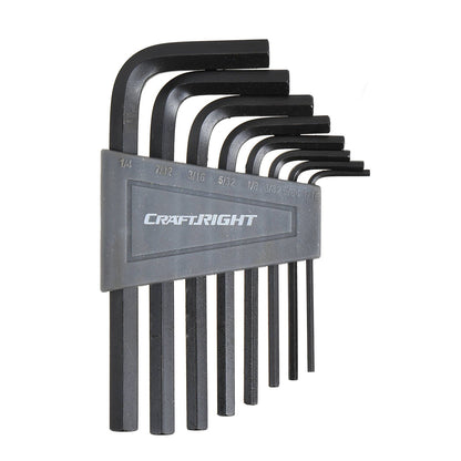 Craftright Imperial Hex Key Set - 8 Piece - 1/16" to 1/4"
