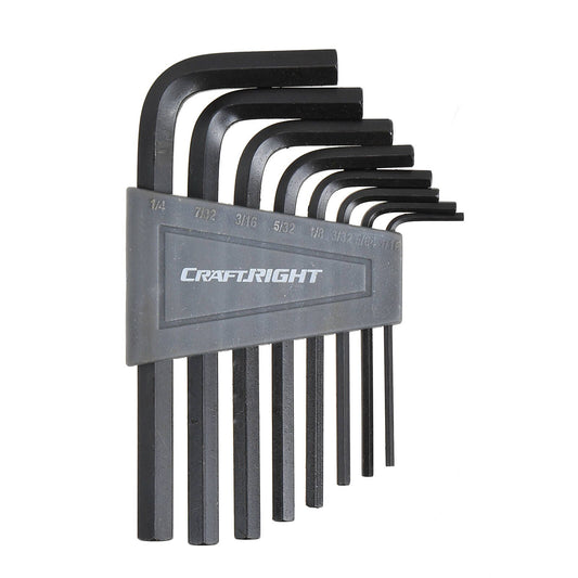 Craftright Imperial Hex Key Set - 8 Piece - 1/16" to 1/4"
