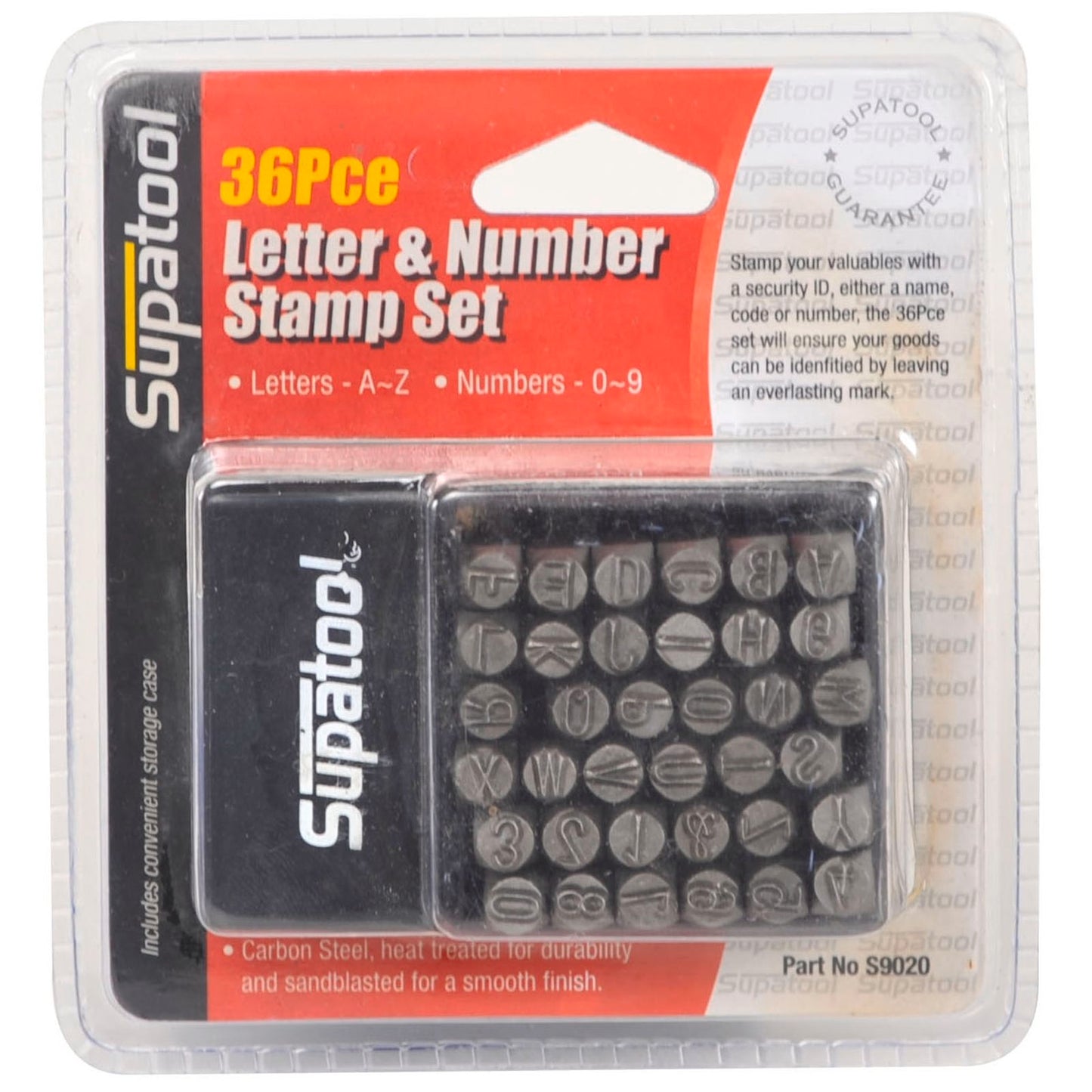 Supatool Letter and Number Stamp Set - 36 Piece