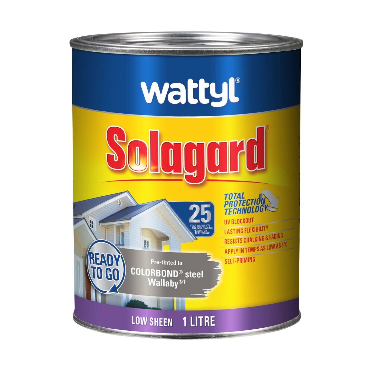 Wattyl Solagard Exterior Paint - 1L - Wallaby - Low Sheen
