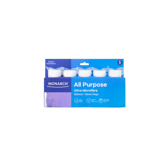 Monarch Mini Rollers - 100mm - 10mm Nap - 5 Pack - Blue