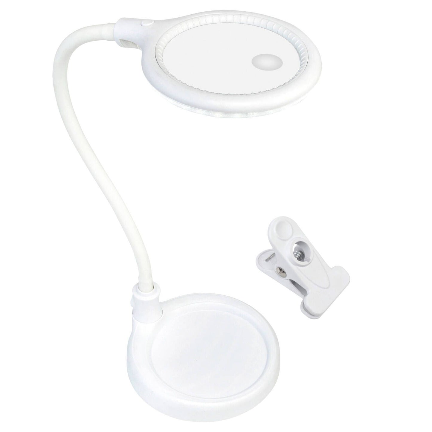 Brilliant White Magoo Magnifier Desk Lamp - 3X/12X - 145 x 570mm