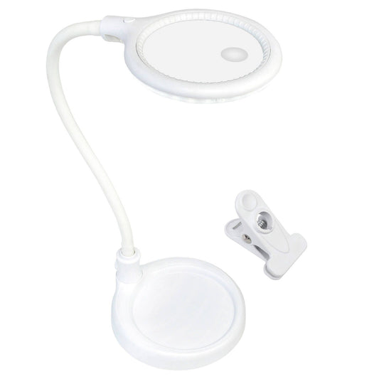 Brilliant White Magoo Magnifier Desk Lamp - 3X/12X - 145 x 570mm