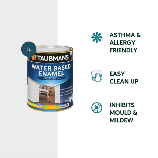 Taubmans Neutral Gloss Water Based Enamel Paint - 1L