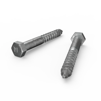 Zenith Hot Dip Galvanised Hex Head Coach Screws - M12 x 100mm - 12 Pack